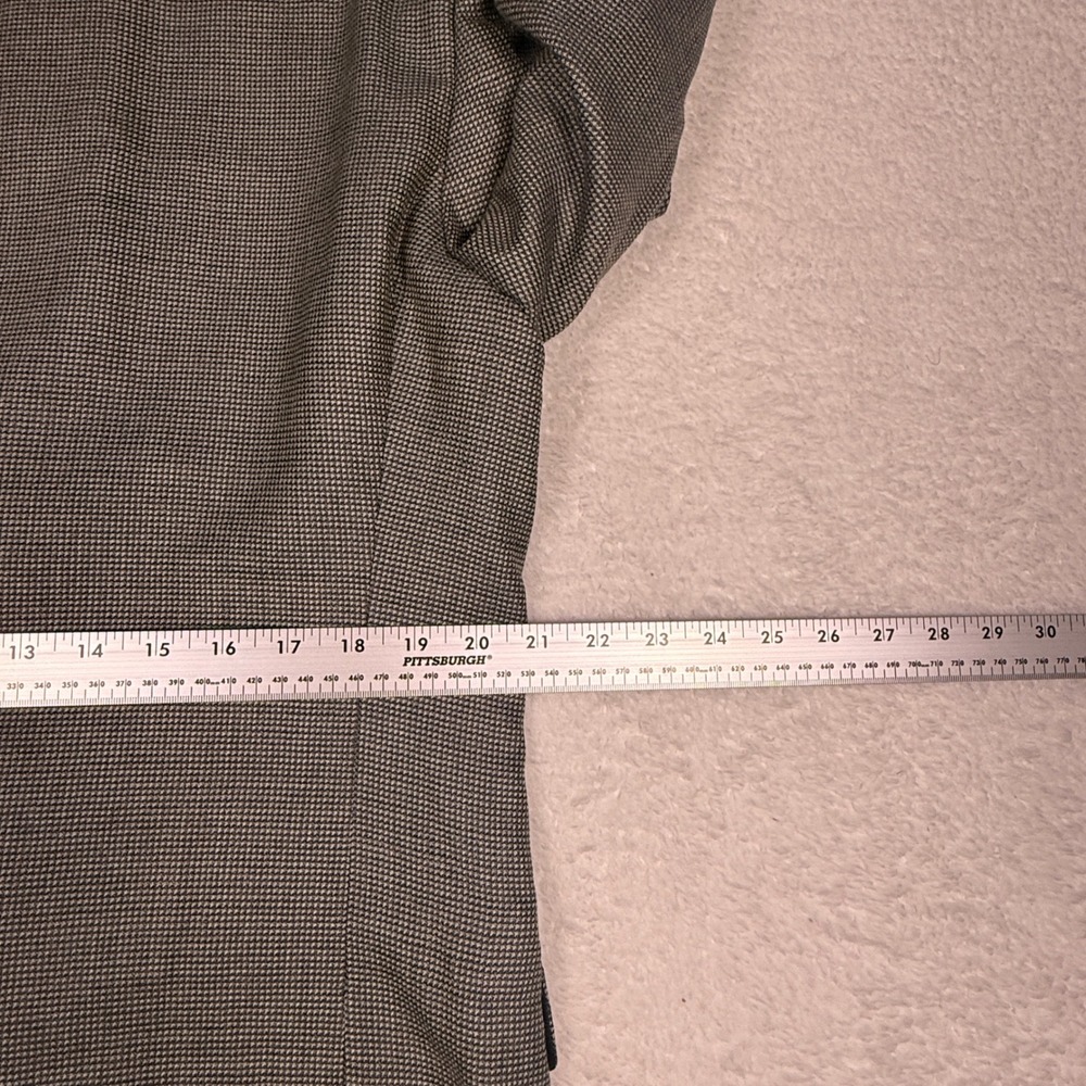 Andrew Fezza Blazer‎ Mens 43R Gray Houndstooth Wool/Silk/Poly/Rayon - Picture 14 of 15